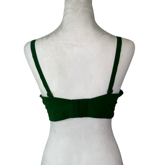 Aerie Smoothez Demi Bra Green 36D Recycled Nylon Elastane Everyday Comfort Pad - Picture 2 of 5